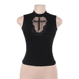 Spring And Summer 2024 New Street Hot Girls With Cross-Based Bottomed Tops-Outfit
