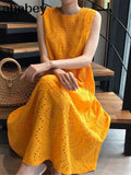 Tank Summer Female Fashion Casual Clothing Elegant French Dress Clothes Dresses for women Maxi Long Beach Sundress