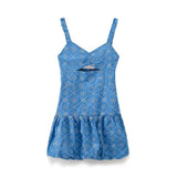Homemade New Women's Classic Sung-Bun Embroidered Mini Dress