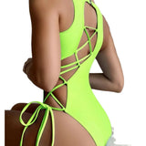 2022 New Sexy Back Hollowed-In Banded Swimsuit