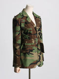 Toloer 2024 New Street Hipster Camouflage Print Blazer Women's Waist Show Slim Long-Sleeved Suit Jacket-Outfit