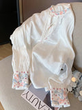 Toloer Chinese Style Embroidered Collar Shirt Women's Spring 2025 Design Sense Of Improved Cheongsam Zen Dress