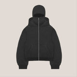 And Winter Personality Double Hat Design Hoodie Zipper Open Shirt Casual Coat