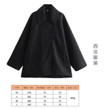 Women's Autumn New Fashion Asymmetric Blending Short Loose Coat