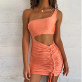 Toloer Summer Sexy Strap Lady Dress Ebay Wrap Buttock Fold Of Women's Dress-Outfit