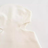 New Open Design Solid Color Collar Short Blouse 7853707-Outfit