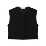 Toloer 2024 New Women's Fashion Joker Casual Breasoned Vest Top 8259187-Outfit
