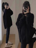 Sweater Soft Waxy Laziness Cover 2024 Spring New Style Light Mature Small Loose Knitted Blouse-Outfit