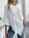 Shooting 2025 Autumn And Winter Casual Pure Color Mahjong Loose Cloak Sweater Coat Women's