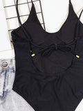 Toloer Single Swimsuit 2023 Outer Single Bikini Solid Color Ladies One Piece B534Q-Outfit