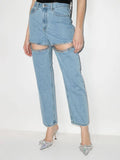 Thin 2025 New Spring Straight Loose High-Waist Long Straight Jeans Jeans