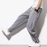 Pants Men's Casual Pants Harun Pants Summer Men's Pants Chinese Linen Men's Cotton Linen Loose Pants 2021-Outfit