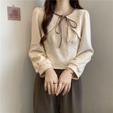 Toloer Mm200 Jin Splicing Temperament Women's Long Sleeve Jacket Autumn New Thin T Shirt Large Size Women's Bottom Shirt-Outfit