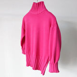 Quality Plus Size Knitted Sweaters Jumpers Soft White Sweater 2022 Autumn Winter Green Turtleneck Pullover Sweater