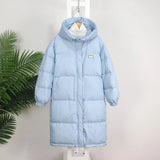 2022 Women's Down Jacket Long Winter Warm Snow Oversized Thick Casual Coat Female Hooded Long Sleeve Large Size Down