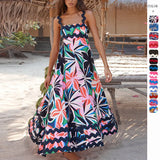 Women's High-End 2026 Spring And Summer New Sling Dress Print Long Dress Dress
