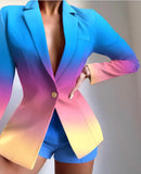 New Casual Print Fashion Small Suit Women's