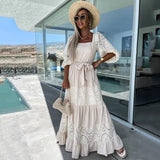 Sales Of New Lace Splicing Dress INS Casual Loose Belt With Dress