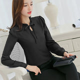Daifei 2023 Winter Dress New Han Fan Chiffon Shirt Women's Long-Sleeved White Fashion Shirt Loose Blouse-Outfit