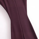 Soft Sleeveless Hanging Shoulder A Word Fan Flute Dress 2025 Spring Collar Body Medium Long Dress Women's