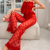 Sexy Pajamas Lace Dress Perspective Lingerie Home