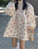 Pink Floral Quilted Coat-Outfit