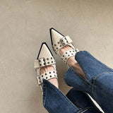Small Fragrant Feng Tip Mary Jane Shoes Women 2025 Spring With Skirts Small Leather Shoes Retro Coarse Heel Single Shoes