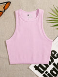 Toloer Hot Style Sports Yoga Top Nylon Fitness Running Moisture And Sweat-Breathing Seamless Knit Vest-Outfit