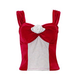 Toloer 2024 New Fashion Sexy Sweet Spicy Wind French Temperament Short Style Bump Color Sling
