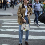 New Women's Fashion Casual Loose Thin Collar Cotton Jacket