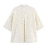 Summer's New Hollow Embroidery Shirt 2731063 Pants