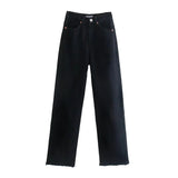 New Spring Style Is High-Waisted And Thin, Loose Straight Trousers, Casual Wide-Leg Pants 6147001-Outfit