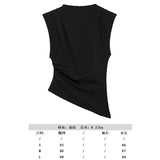 Women's Clothing 2025 Spring New New Fashion Folding Decoration Asymmetrical With Pad Shoulder Dress