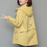Small Mother Trench Coat Female 2024 Spring And Autumn New Foreign Style Middle-Aged Mother Dress Korean Version Loose Thin Coat-Outfit