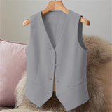 Suit Vest Young Vest Spring And Autumn New Repair Women Black Short Female Horse Clip