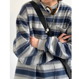 Toloer Do Old Long Sleeve Sea Soul Shirt Men And Women Spring And Autumn Lovers Round Collar Bottom Shirt Striped Overalls Hoodie Tide-Outfit