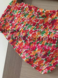 Summer Female Fashion Holiday Sets Floral Women Sexy Short Top+ A-line skirt Two Piece Set Beach Outifits Suits