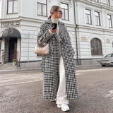 Toloer Women's Wear 2023 New High-End Fashion Coat Light In Black And White-Outfit