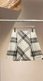 High Waist Plaid Mini Skirt-Outfit