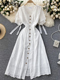 White Lace Fashion Clothing Casual Summer Elegant Female Dress Clothes Dresses for women Maxi Long Beach Sundress