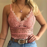 Sex Goddess Hazy Sexy And Charming Hollow Lace Ribbon Triangle Cup Bra Without Steel Ring Dew Back Women's