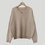 V-Neck Pullover Dark Academia Sweater-Outfit