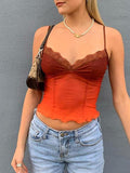 Sheer Mesh Fungus Cami Top-Outfit