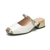 Toloer Half Slippers Female Summer Wear 2024 New Chinese Style Fairy Thick With A Word With A Cool