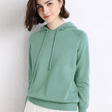 Toloer New Long-Sleeved Hoodie Sweater Women's Pullover Hoodie Loose Casual Short Top Hoodie Bottom Sweater-Outfit