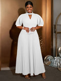 Half-Necked Hollow Elegant Dress High-Rise Temperament Party Party Elegant