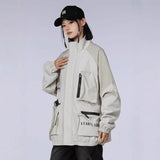 Autumn And Winter Millard Color Men And Women Korean Version Thin Padded Clothes Digital Printing Multi-Pocket Work Wind Autumn And Winter Coat Charge Man-Outfit