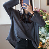 Toloer And Autumn 2023 New Korean Version Loose Lazy Wind Thin Hoodie Hoodie Female Tide Ins Long Sleeve