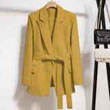 Toloer Spring And Autumn New Version Of The Korean Suit Jacket Female Belt Slim Show Thin Temperament Fashion Fried Street Small Suit Jacket-Outfit