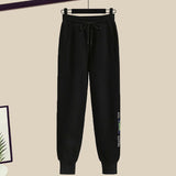 Toloer Summer Fashion Suit Female Net Red New Short Sweater Sweater With Sweatpants Casual Two Sets-Outfit